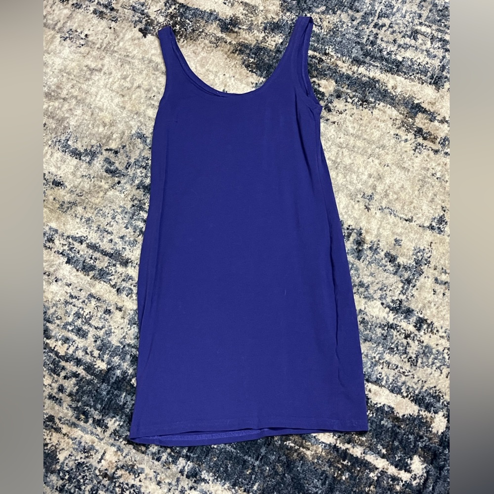 Dark bluish purple mini dress